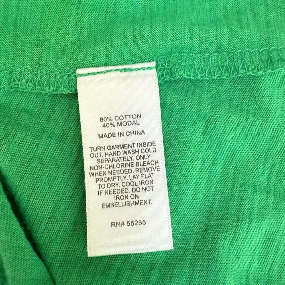 Express Women's Love Sequin St. Patrick's Day Top shirt cotton blend size XS